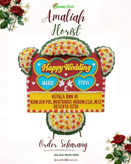 Papan Bunga Pernikahan Kuta Raja